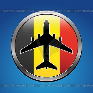 Air flight - color vector clipart