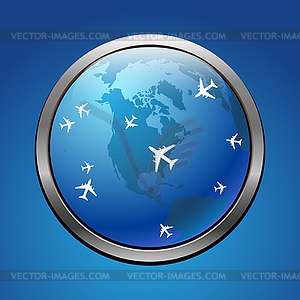 Air flight - vector image