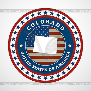 Vintage label Colorado - vector image