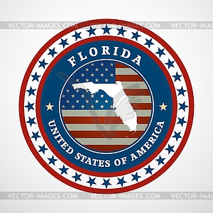 Vintage label Florida - vector image