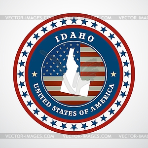 Vintage label Idaho - vector image