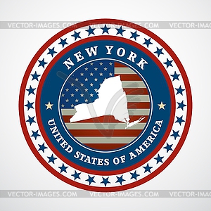 Vintage label New York - vector image