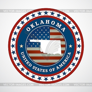 Vintage label Oklahoma - vector clipart