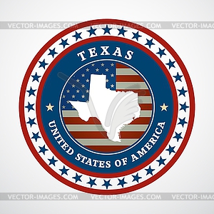 Vintage label Texas - vector image