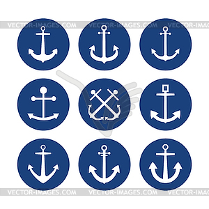 Anchor icon flat - vector image