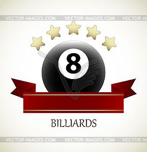 Billiards - royalty-free vector image