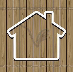 Wood House - royalty-free vector image