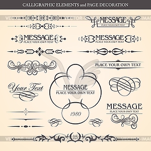 CALLIGRAPHIC ELEMENTS - vector clip art