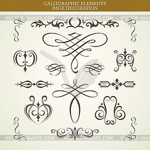 CALLIGRAPHIC ELEMENTS - vector image