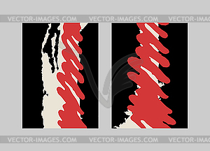 Мазок черной кистью - векторизованное изображение