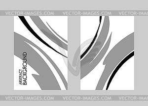 Мазок черной кистью - векторный рисунок