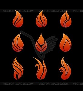 Flame - stock vector clipart