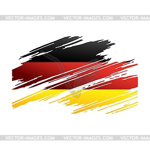 Флаг Германии в виде следов кисти - изображение в векторном виде