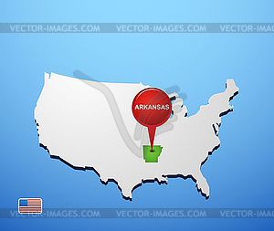 Арканзас - векторная иллюстрация