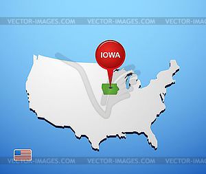 Iowa - vector image