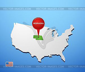 Nebraska - vector image