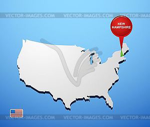 New Hampshire - vector clipart