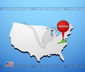 Virginia - vector clipart