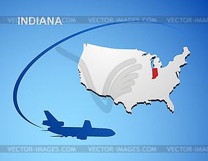 Indiana - vector clipart