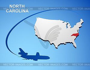 North Carolina - vector image