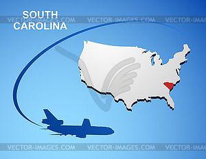 South Carolina - vector image