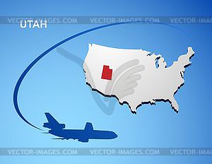 Utah - stock vector clipart