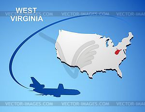 West Virginia - vector clipart