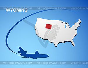 Wyoming - royalty-free vector image