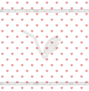 Heart pattern seamless background - vector clipart