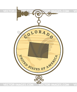 Vintage label Colorado - vector EPS clipart