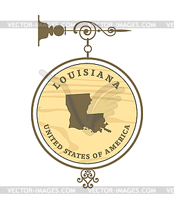 Vintage label Louisiana - vector image