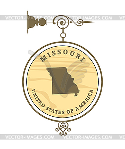 Vintage label Missouri - royalty-free vector image