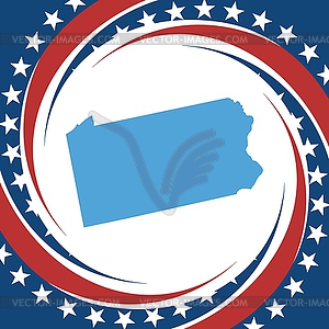 Vintage label Pennsylvania - vector image