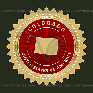 Star label Colorado - vector EPS clipart