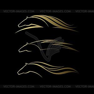 Horse symbol - vector image