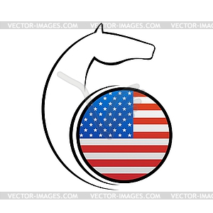 Horse symbol - vector clip art