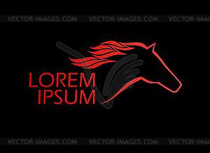 Horse symbol - vector clip art