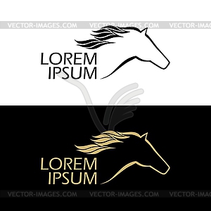 Horse symbol - vector clip art