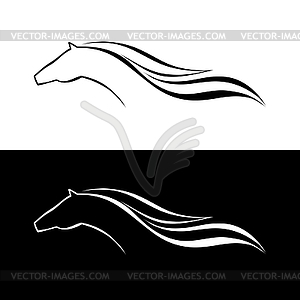 Horse symbol - vector clipart / vector image