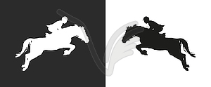 Horsewoman - vector image