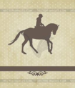 Horsewoman - vector clip art