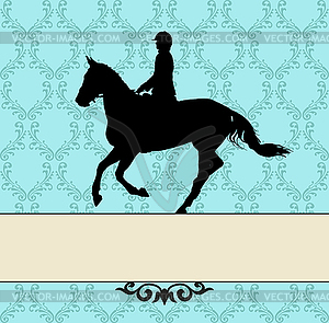 Horsewoman - stock vector clipart