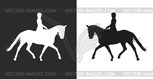 Horsewoman - vector image