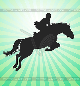 Horsewoman - vector clipart