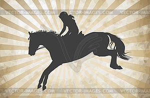 Horsewoman - vector clip art
