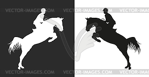 Horsewoman - vector clipart