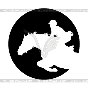 Show jumping - vector clipart