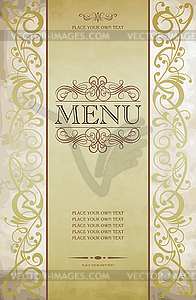 Menu cover - vector image