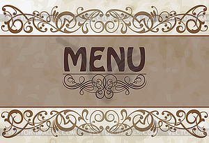 Menu cover - vector clipart