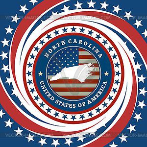 Vintage label North Carolina - vector clipart
